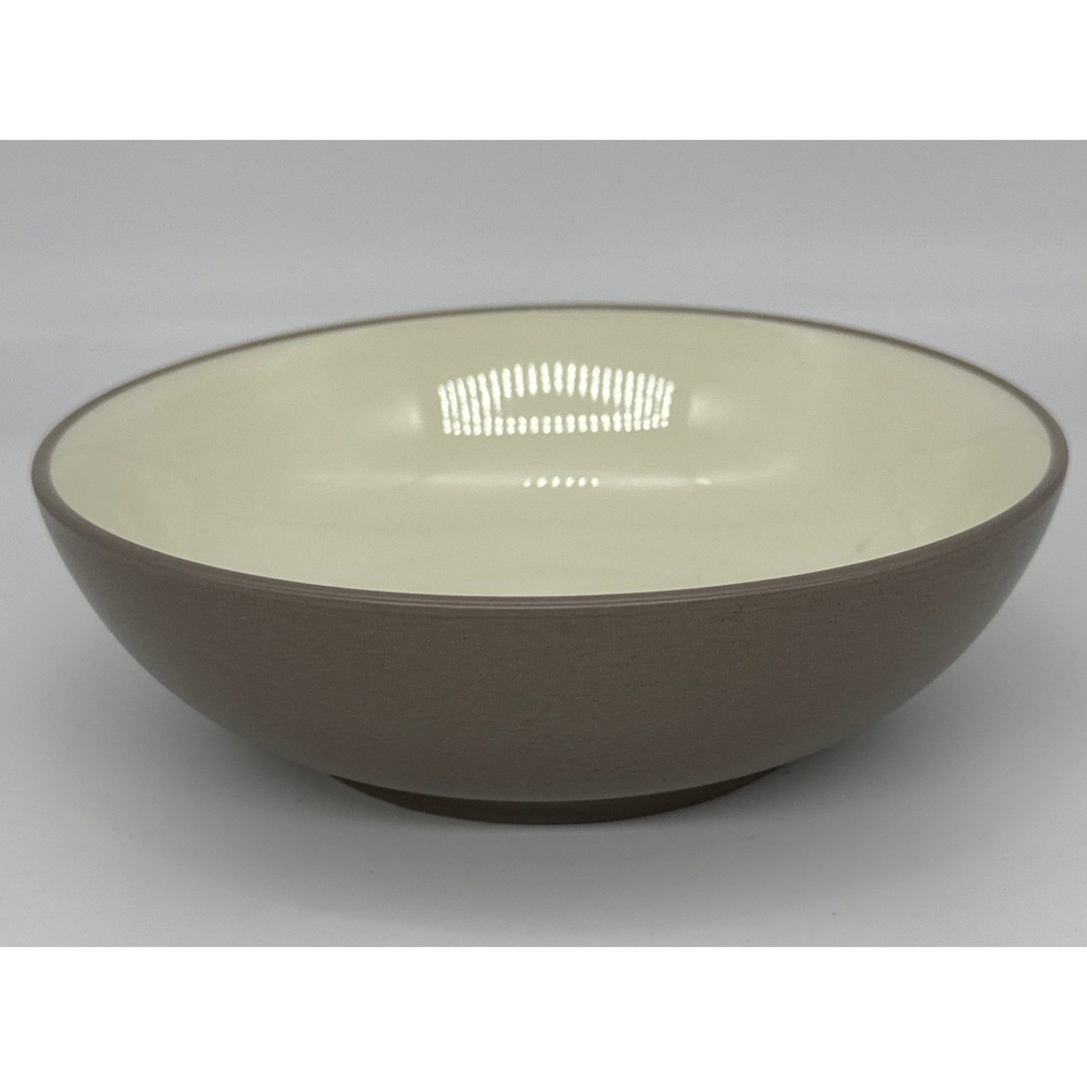 Noritake Colorwave Clay Stoneware Soup Bowl 7 inch Matte Brown Cream 5101 Cereal